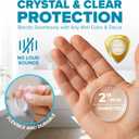 STRONGEST HOME Wall Protector for Door Knobs, 2-Inch - Clear Self-Adhesive Door Stopper Guards - Quiet Rubber Bumpers for Wall Protection, 6-Pack