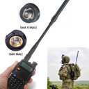 VHF/UHF Dual-Band SMA Mother-Base Handheld Amateur Radio Antenna CS Tactical Swanneck's Antenna is Compatible with Kenwood, Compatible with Baofeng BF-F8HP UV-5R UV-82