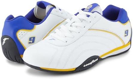Goodyear Mens Ori Racer Sneakers – Hendrick Motorsports Low-Top Lace Up Performance Sneakers, Leather & Mesh Lining US13