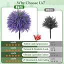 4Pcs Artificial Lavender Topiary Ball for Outdoors, 22" Fake Boxwood Shrubs