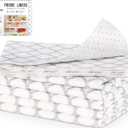 Cooyes Non Slip Refrigerator Liners, 2-in-1 Fridge Mats and Fresh-Keeping Shelf Liners, Absorbs Excess Moisture, BPA-Free, Multiple Sizes for Glass Shelves Kitchen Cabinets Drawers, 6 Pack, 12" 24" (White Quatrefoil)