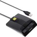 SAICOO Smart Card Reader DOD Military USB Common Access CAC Card Reader, Compatible with Mac OS, Win (Horizontal Version)