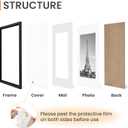 upsimples 11x17 Picture Frame Set of 5, Display Pictures 9x15 with Mat or 11 x 17 Without, Wall Gallery Poster Frames, Black