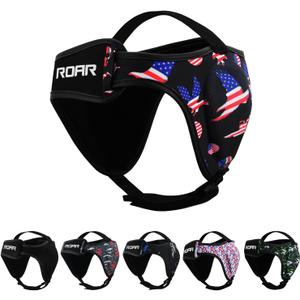 ROAR-INT Wrestling Headgear Men BJJ Ear Guard Protection MMA Grappling Cauliflower Helmet (One Size, American-Flag (Pack-1))