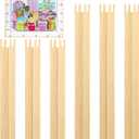 Hotop 6 Set Stretcher Bars for Needlework 2 Size Wooden Canvas Stretcher Bars for Needlepoint Embroidery Stitch Frame Set Bundle with Crafts