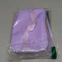 Transparent Empty Mahjong Bag, Waterproof Handheld Mahjong Tile Clear Carrier Storage Bag with Zipper & Chenille Alphabet Pattern Design Accessories Supplies for Game Lovers (Purple)