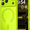 Thomo Magnetic for iPhone 17 Pro Max Case, [Compatible with Magsafe] [Full Camera Protection] Translucent Matte Military Grade Shockproof with Anti-Fingerprint Phone Cover 2025, Fluorescent Green