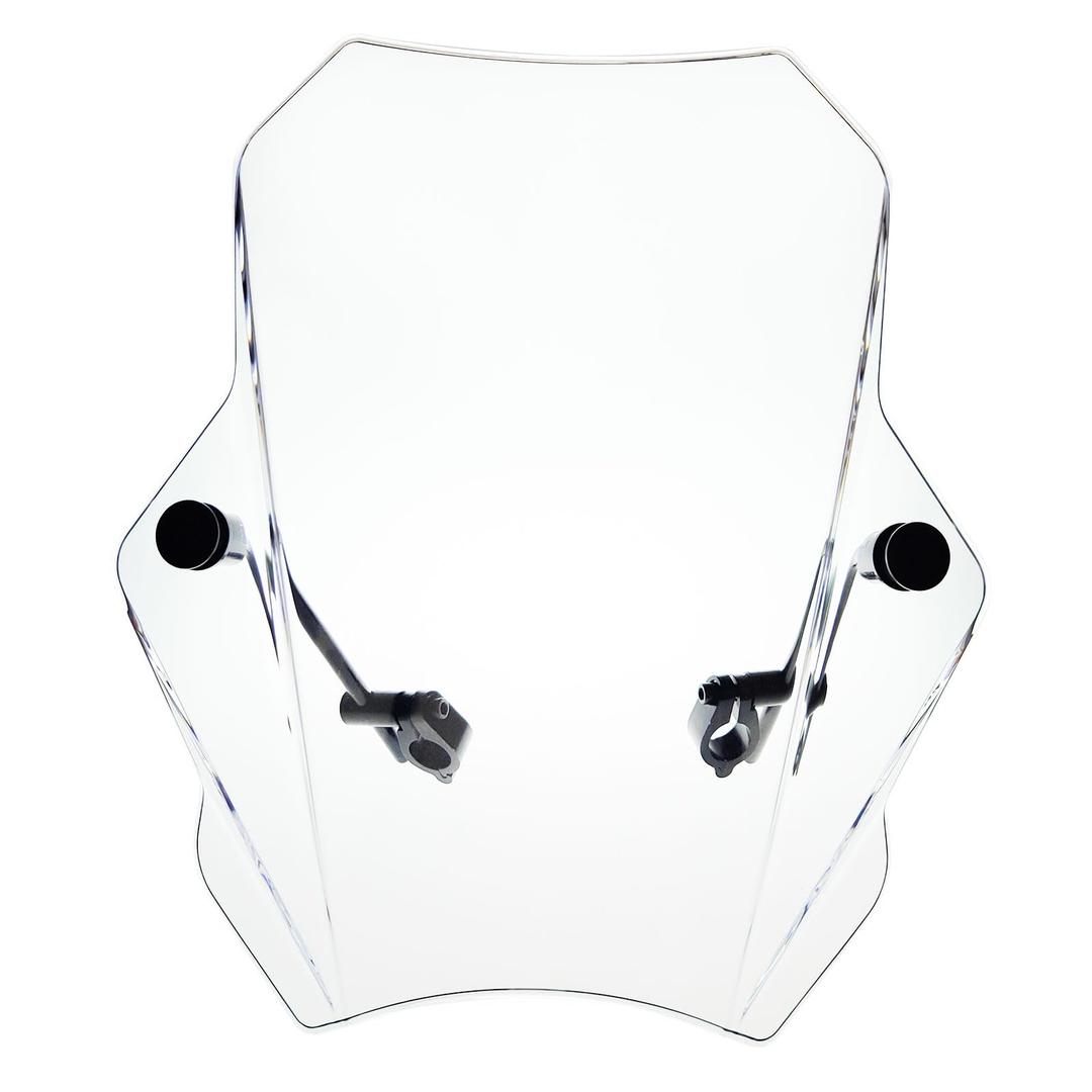 FATECIM 15.5" Clear Motorcycle Windscreen Windshield Motorbike Wind Deflector Flyscreen Universal for Harley Davidson Honda Kawasaki Suzuki Triumph Yamaha Indian Victory with 7/8" or 1" Handlebars