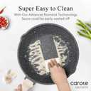 CAROTE 10Inch Nonstick Deep Frying Pan with Lid, 4.5 Qt Jumbo Cooker Saute Pan with Pour Spout, Skillet Induction Cookware, Non Stick Cooking Pan PFOA Free, Classic Granite