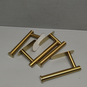 Adhesive Curtain Holdbacks - 4 Pack No Drill Tie Backs Hooks for Drapes, Damage-Free Wall Mounted Curtain Holders with Strong Adhesive (4, Gold)