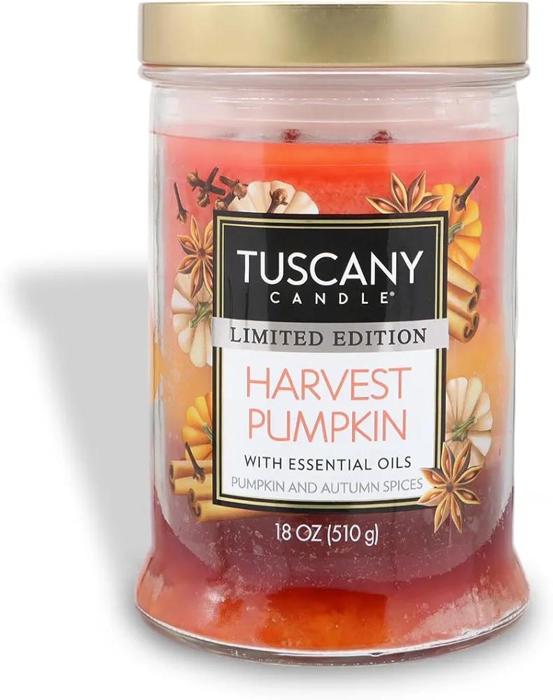 Tuscany Candle Harvest Pumpkin: Nutmeg & Clove Scented Fall Candle, 18 oz