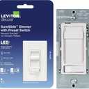 Leviton SureSlide LED Advanced Dimmer Switch for 150W Dimmable LED, Halogen and Incandescent Bulbs and Fixtures, 66741-W, White