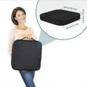 Portable Seat Cushion for Office Soft Memory Foam Seat Cushion Non Slip Bottom with Carry Handle,Washable Cover，Comfortable Coccyx Cushion for Home Office Chair Pad，Car Seat, Wheelchair (Black)