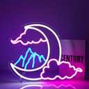 Ebdobgbs Cloud Moon Mountain Neon Sign Led Neon Lights Neon Signs for Wall Decor Light Up Sign for Birthday Party Club Gift