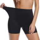 JOYSHAPER Boyshorts Panties for Women Anti Chafing Underwear Slip Shorts for Women Under Dress (Large, Blackregular Waistband-1)