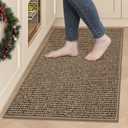 BEQHAUSE Kitchen Rugs 24"x36", Non-Slip Kitchen Mats for Floor, Super Absorbent and Stain Resistant Kitchen Rugs, Machine Washable Rugs for Kitchen, Hallway, Laundry & Sink, Taupe