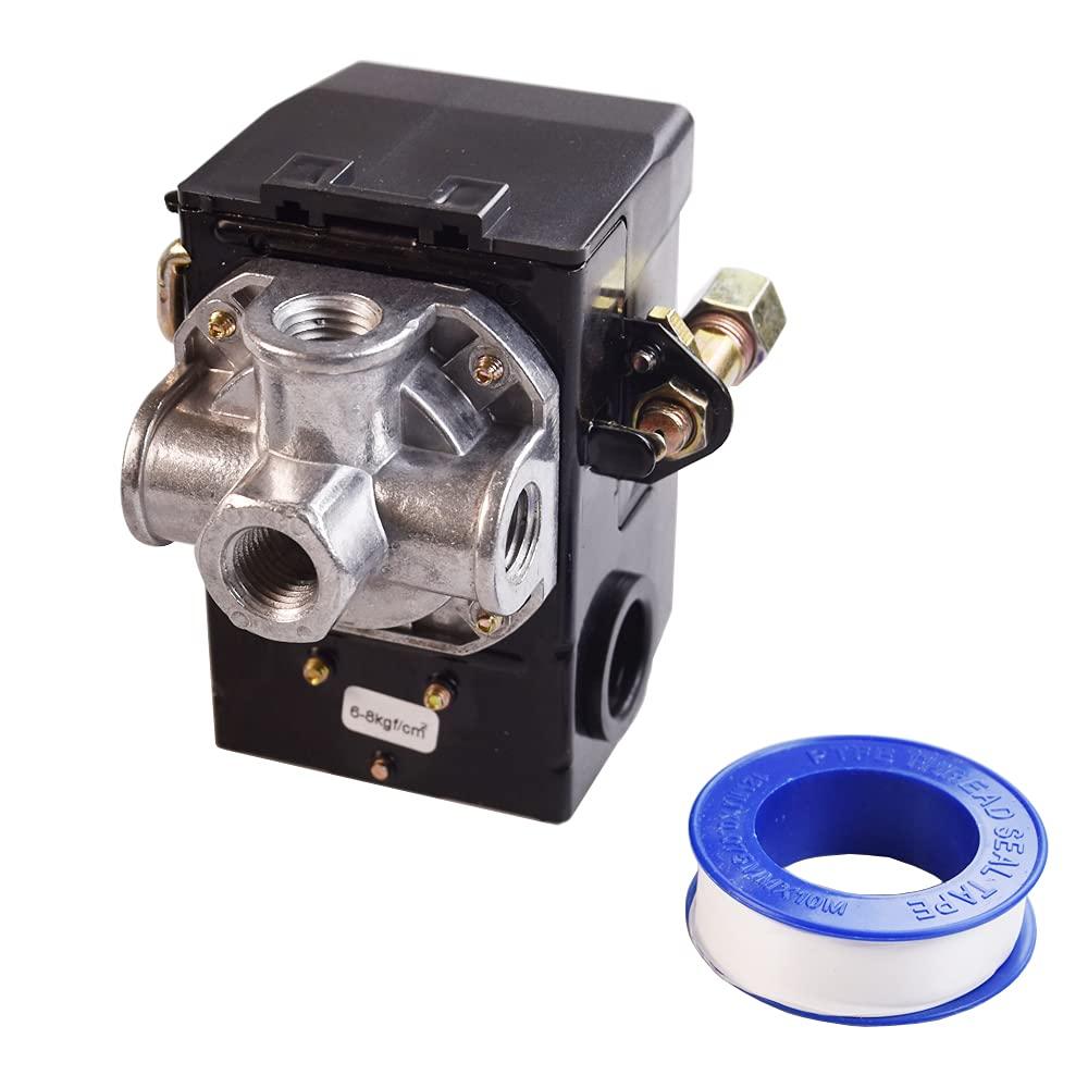 Air Compressor Pressure Switch Control 95-125 PSI 4-Port with Unloader 1/4-95-125