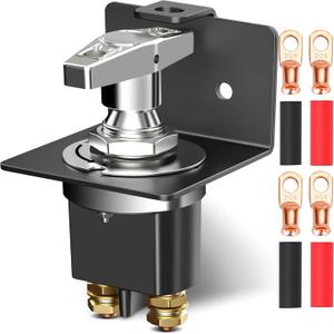 Battery Disconnect Switch, 500A Large Heavy Duty Battery Switch, with Lockout Plate Battery Disconnect, Marine Battery Switch for Car Vehicle Truck RV Trailer, Battery Cut Off Switch