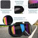 OXG Motorcycle Goggles - ATV & Dirt Bike Goggles with UV400 Dustproof Lens for Adults & Youth (Black)