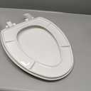 Bemis 7300SLEC Slow Close Toilet Seat, Easy Clean Hinges and Durable Plastic Seat, Made in USA, Elongated, White