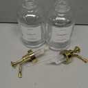 Molimoli Syrup Dispenser for Coffee Bars, Glass Syrup Bottle w. Pump, 16.9 oz 500 ml, Set of 2, Gold Upgraded Dispenser