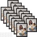 Edenseelake 8x10 Picture Frame Set of 15, Black Wood Photo Frame 8 by 10 for Wall or Tabletop Display