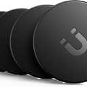 4 Pack Ultra Magnetic Holder for Air Tag | Waterproof | Shatterproof | Minimalist Design | Compatible with Apple Air Tag, Extra 3M Tape for Optional Mounting, for Air Tag Magnetic Case for Car -Black (Mid-nite BLK)