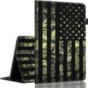 Case for Amazon Kindle Fire HD 8 Tablet 8"(12th/10th Generation, 2022/2020 Release) & HD 8 Plus Tablet Slim Fit Foldable Standing Cover Case with Auto Sleep/Wake Camouflage American Flag Camo