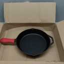 Lodge 12 Inch Cast Iron Skillet with Red Silicone Hot Handle Holder  Pre-Seasoned Frying Pan for Stove, Oven, Grill & Campfire  Made in the USA  Durable, Nonstick Cast Iron Cookware  Black