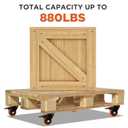 Caster Wheels, Heavy Duty 4 Inch Casters Set of 4, Locking Swivel Casters Wheels for Cart, Furniture and Workbench, Orange