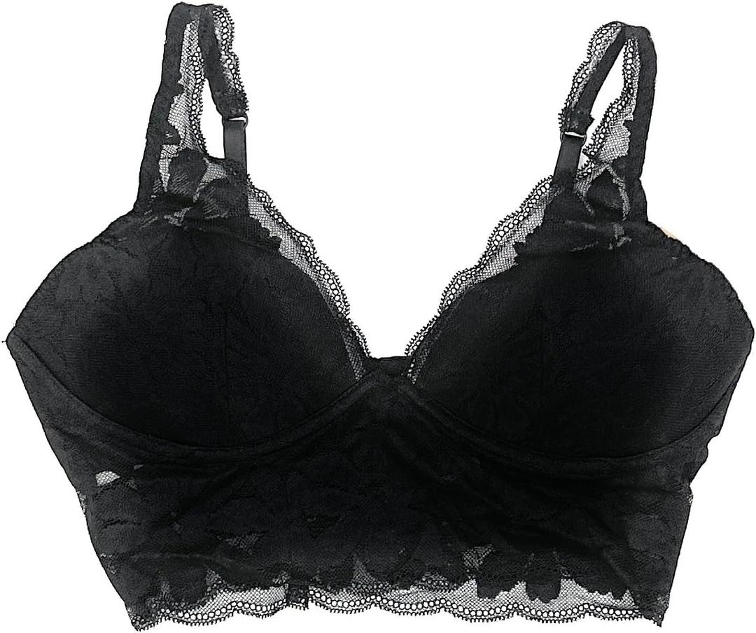 Victoria's Secret Pink Lace Push Up Bralette (Large, Black)