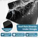 3 pcs Rain Diverter for Roof, 39 Inch Powder Coated Roof Rain Diverter with Nails, Rainwater Splash Guard for Shingle Roofs, Doorways, Windows, Chimneys and Roof Vents, Weatherproof Protection