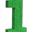 TONIFUL 7.8 Inch Gold Glitter Number 1 Wooden Table Centerpieces Birthday Party Decorations,Shining Golden Digit 1 for Birthday Decorations,New Year,Graduation Decoration,Anniversary,Prop (1 Pack)