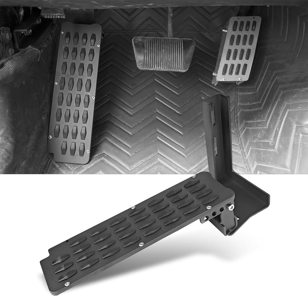 Internal Dead Pedal Driver Left Foot Rest Pedal Adjustable Anti-Slip Side Kick Panel Compatible with 2007-2018 Jeep Wrangler JK & JKU