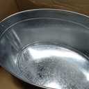 Large 6-Gallon Galvanized Tin Beverage Tub, 20x14x10 inches (Pack of 2)