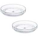 2 Pack Clear Acrylic Lazy Susan, Non-Skid Turntable Organizer for Cabinet