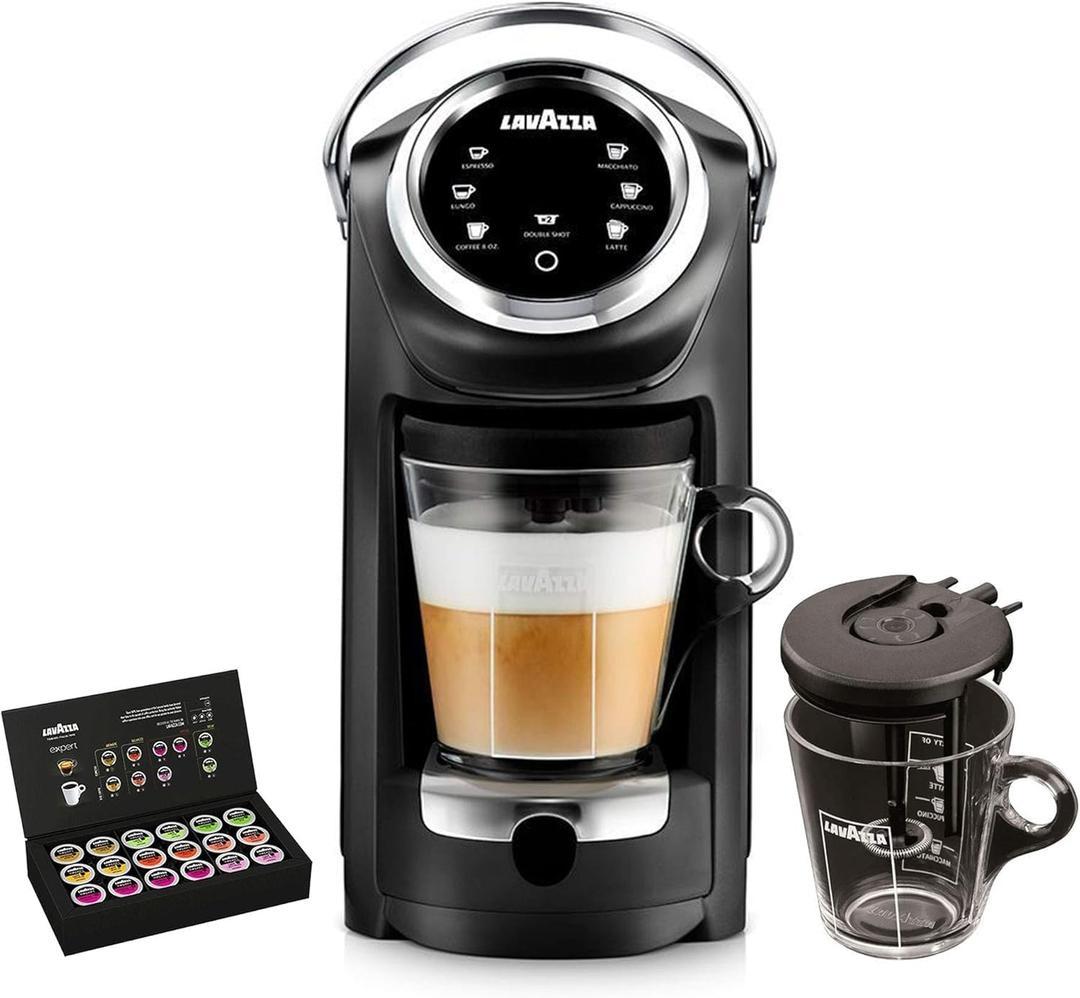 Lavazza Expert Coffee Bundle Classy Plus All-In-One Machine + 1 Welcome Kit Pack of 36 Mixed Capsules + 1 Extra Vessel, BBD 07/30/2027