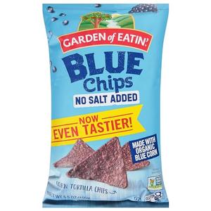 Garden of Eatin' Tortilla Chips, Unsalted, Blue Corn, 5.5 oz, pack of 12, Best By: 21 OCT 2025
