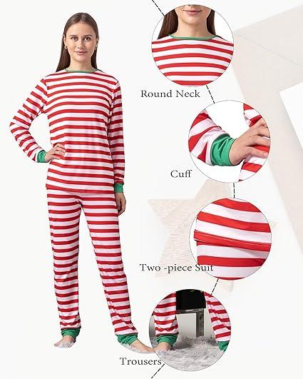 QUNISY Family Pajamas Christmas Matching Sets Xmas Family Pjs Set Couple Holiday Jammies Women/Men Festival Sleepwear Adult
S