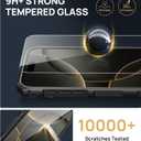 SSLOTSCASE for iPhone 16 Pro Max Case with 2X Screen Protector, Card Holder & Kickstand & Slide Camera Lens Cover, Silicone Edge Rugged Heavy Duty Phone Case Cover for iPhone 16 Pro Max 6.9'', Black