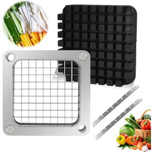 Replacement Chopper 3/8" Blade, Commercial Vegetable Chopper Dicer, French Fry Cutter Stainless Steel Blade for Fruit Cutting Machine Tomato Onion Pusher Block