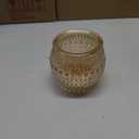 32 Pcs Gold Votive Candle Holders, Round Tea Light Candle Holders with Polka Dot Embossed, Gold Table Centerpieces for Weddings, Home Decor, Baby Shower, Special Occasions