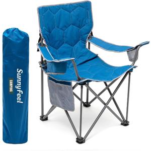 SUNNYFEEL Oversized Camping Chair for Adults, Heavy Duty 500LBS Blue