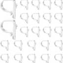 Yookeer 24 Pieces Church Pew Clips Heavy Duty Plastic Hook Chair Wedding Ceremony Decoration Hangers Table Clips Holders for Banister Garland Wreaths Railing Bow Aisle Flowers Lights