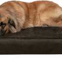 Furhaven Orthopedic Dog Bed for Large Dogs w/ Removable Bolsters & Washable Cover, For Dogs Up to 125 lbs - Plush & Suede Sofa - Espresso, Jumbo Plus/XXL