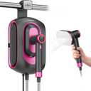 Newbealer 2In1 Pro Steam Station Iron, 1550W Turbo 3-level Steam & 3 Dry Heat Modes for Clothes, 30s Heat Up, 1.2L Detachable Tank, Auto-Off, Self Cleaning, Versatile for Home & Hotel (Ashpink)