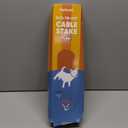 Petbobi Dog Tie-Out Cable and Stake - 30ft Heavy Duty Cable with Spring, No Tangle, 16in Ground Stake, Ideal for Yard, Camping and Beach, Suitable for Small Medium Large Dogs Up to 120 lbs, Blue