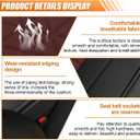 Luxury Faux Leather Car Seat Cover, Anti-Slip Waterproof Universal Front Bottom Seat Protector with Storage Pocket, Triangular Pattern Vehicle Seats Cushion for Sedans, SUVs, Trucks (Black&Red)
