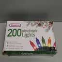 PREXTEX Christmas Lights (40 Feet, 200 Lights) - Multicolor Christmas Tree Lights with White Wire - Indoor/ Outdoor Waterproof String Lights - Multi-Color Twinkle Lights