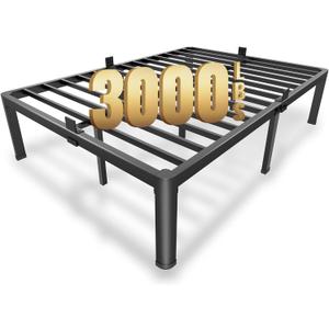 MAF 14 Inch Full Size Metal Platform Bed Frame with Round Corner Legs, 3000 LBS Heavy Duty Steel Slats Support, Noise Free, No Box Spring Needed, Easy Assembly (Full)